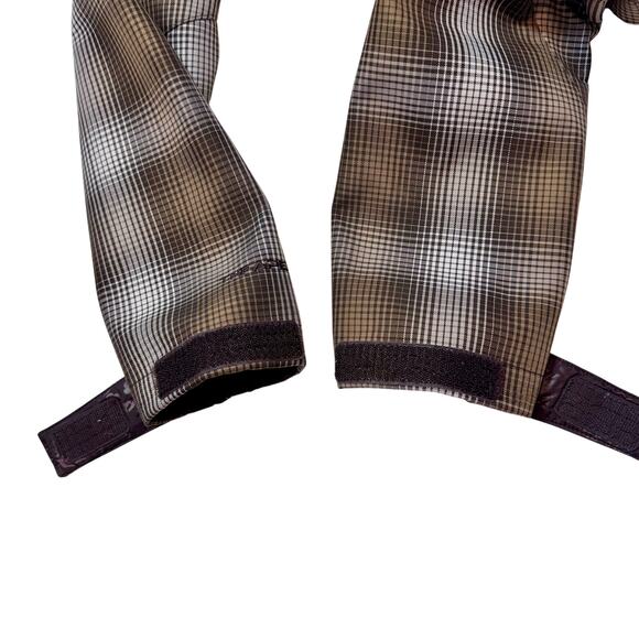 The North Face Womens Apex ClimateBlock Plaid Hooded Jacket Brown Tan Softshell - Picture 6 of 7